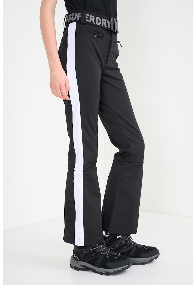 SUPERDRY - Pantaloni impermeabili cu cordon cu model logo in talie pentru ski Luxe