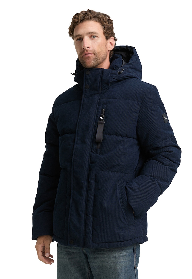 Geaca cu gluga si vatelina - Bleumarin