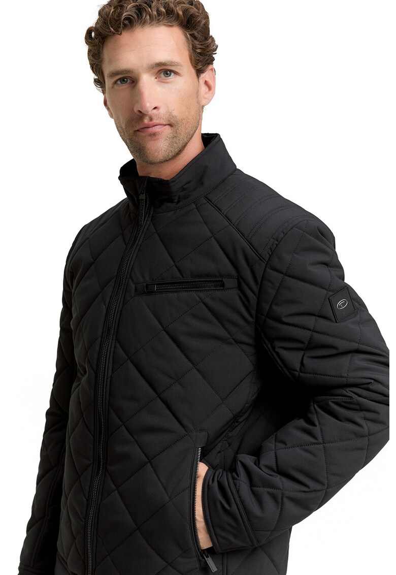 Jacheta matlasata cu fermoar - Negru