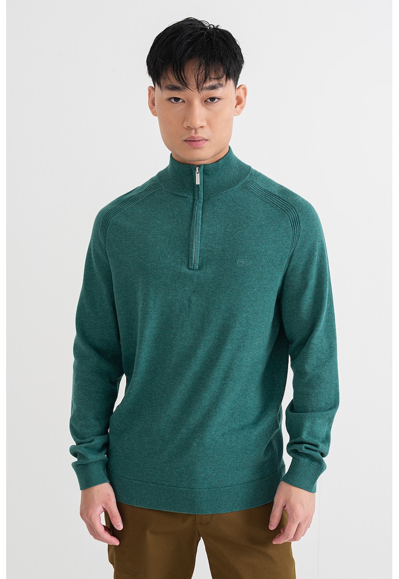 Pulover cu model uni si fenta cu fermoar