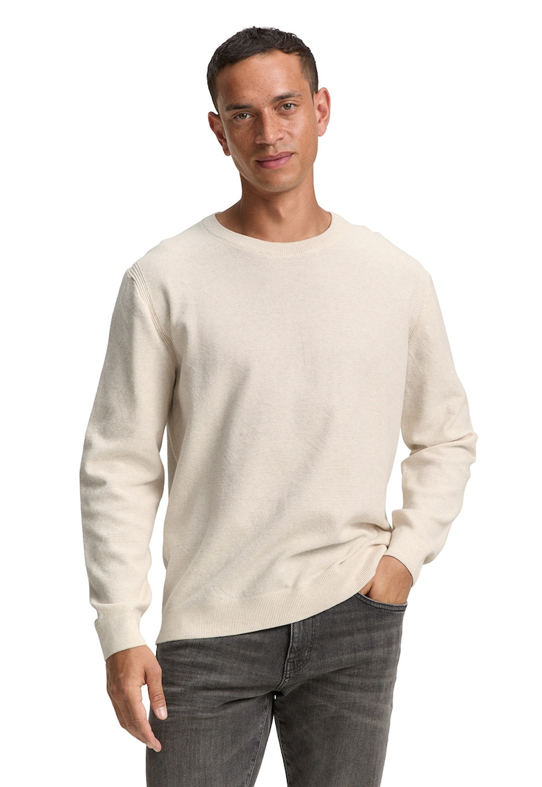 Pulover slim-fit din amestec de bumbac organic