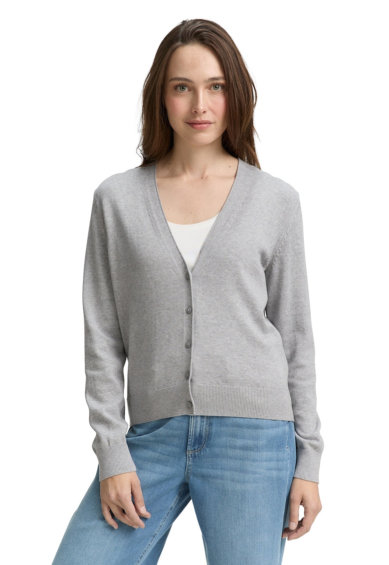 Cardigan cu decolteu in V si model uni