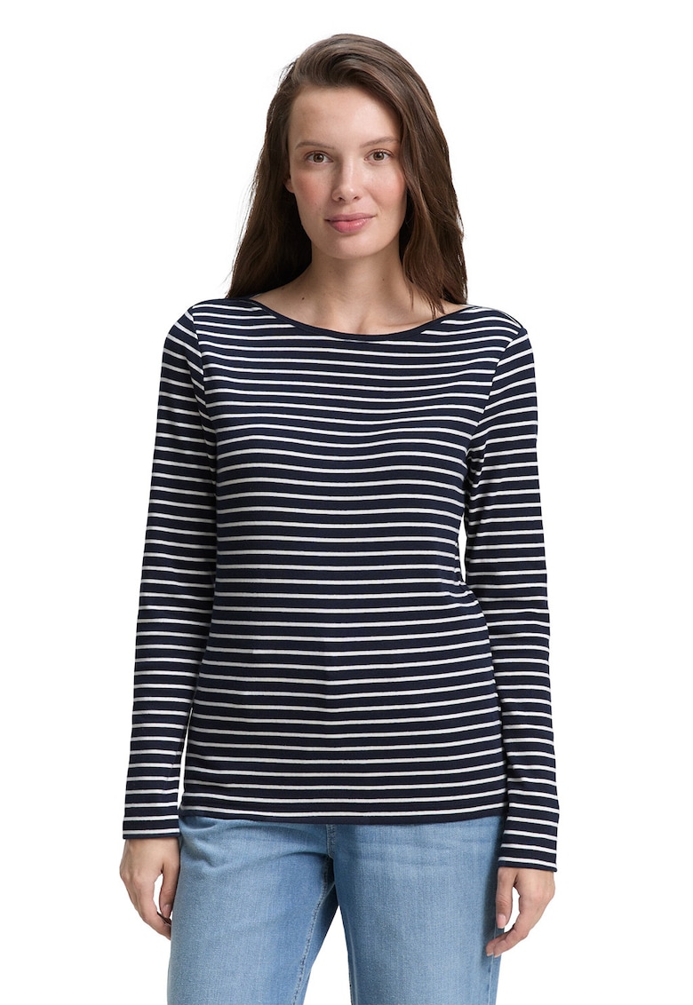 Bluza din amestec de bumbac organic cu dungi