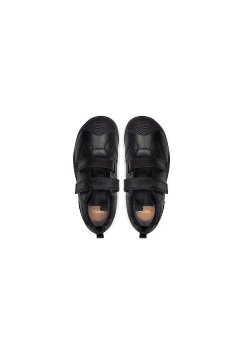 Adidasi baieti J0424A-00043 - Piele naturala - Negru