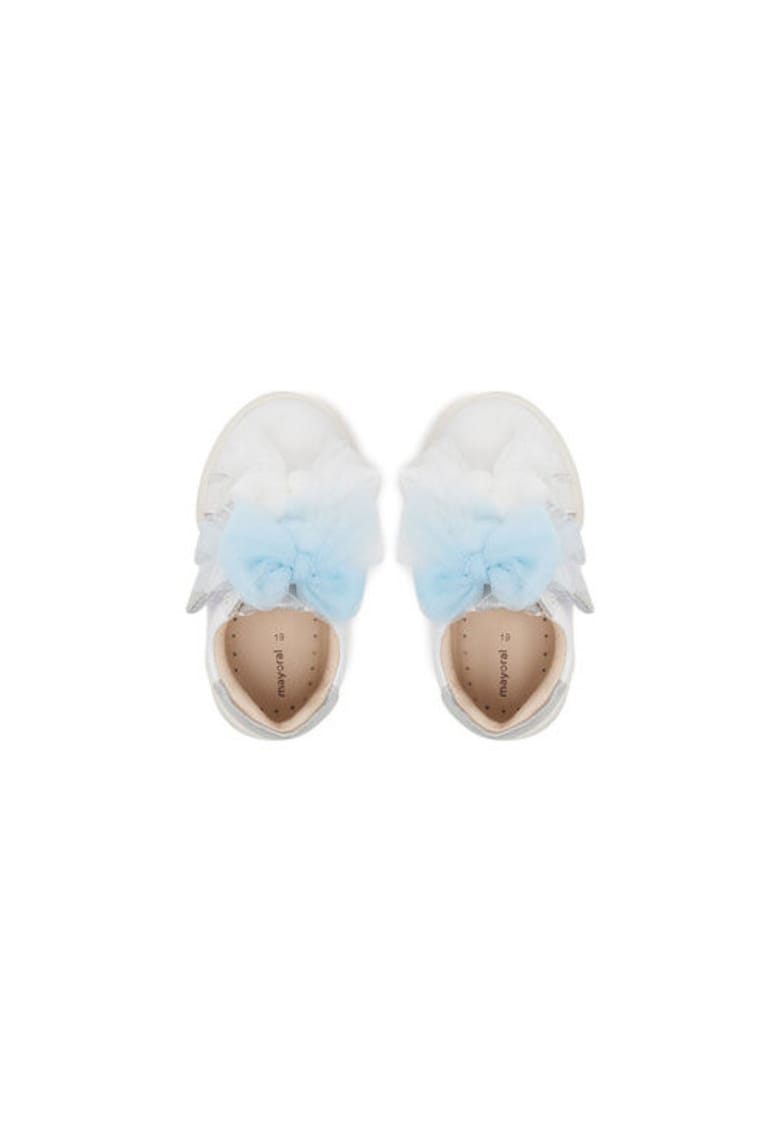 Adidasi fete 41618 - Piele naturala - Alb