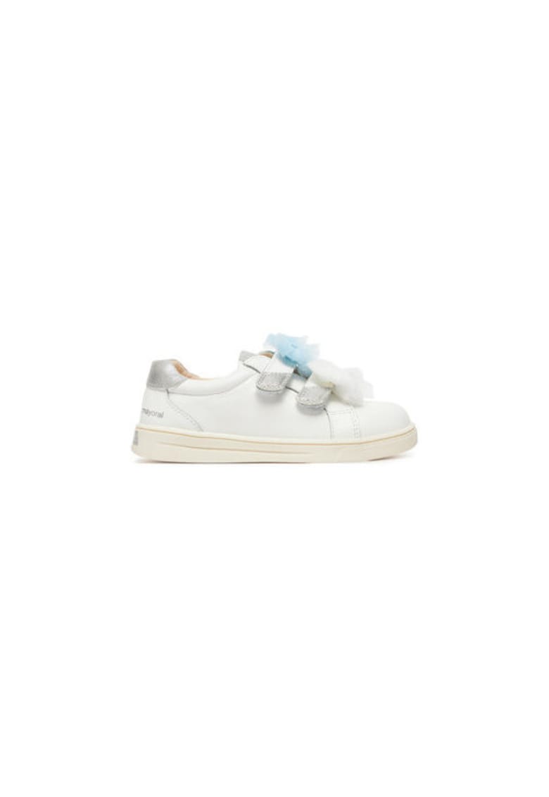 Adidasi fete 45618 - Piele naturala - Alb