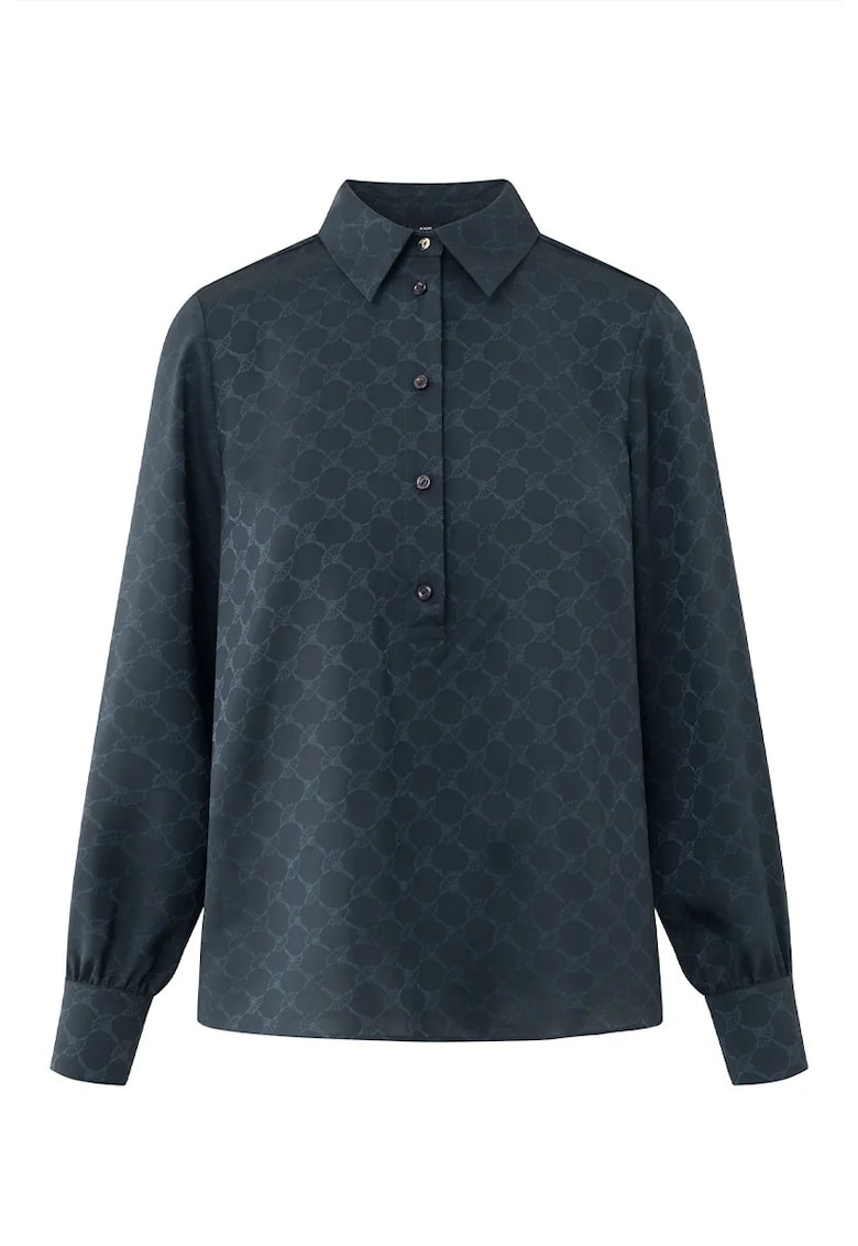 Cămașă regular fit cu imprimeu logo - Bleumarin