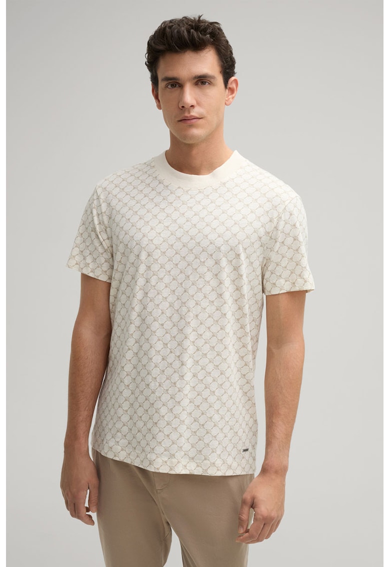 Tricou regular fit cu guler rotund si print 30045549
