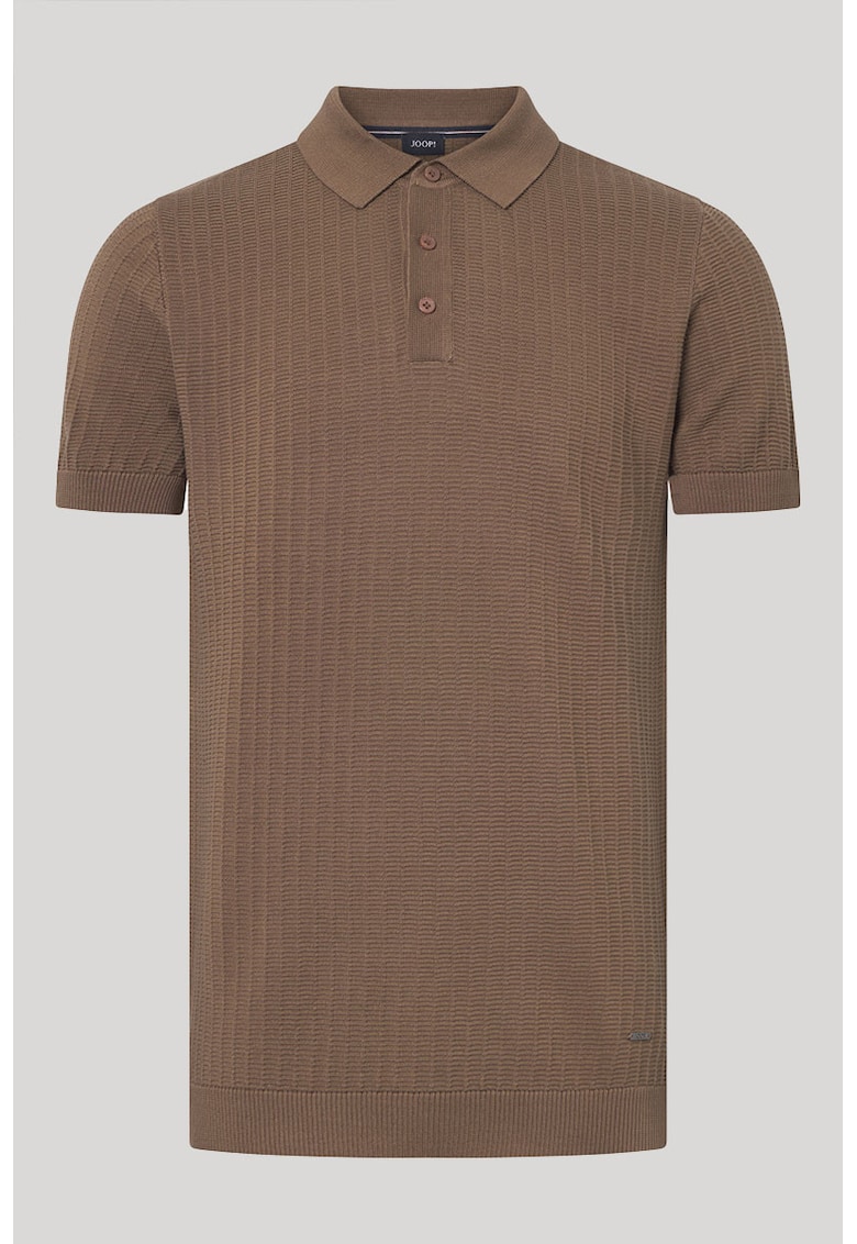 Tricou regular fit cu guler polo 30045216 - Maro