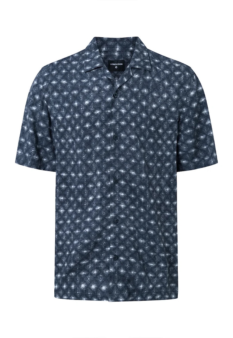 Cămașă regular fit cu mânecă scurtă și imprimeu geometric