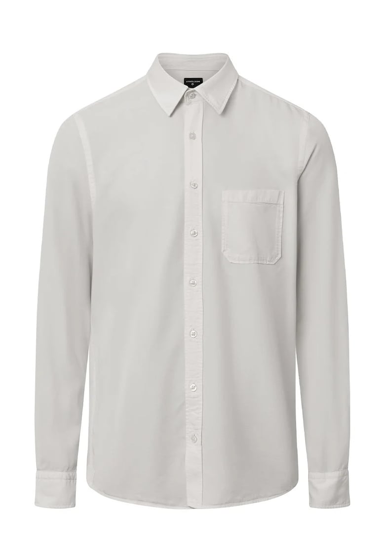 Cămașă asimetrică regular fit cu buzunar frontal