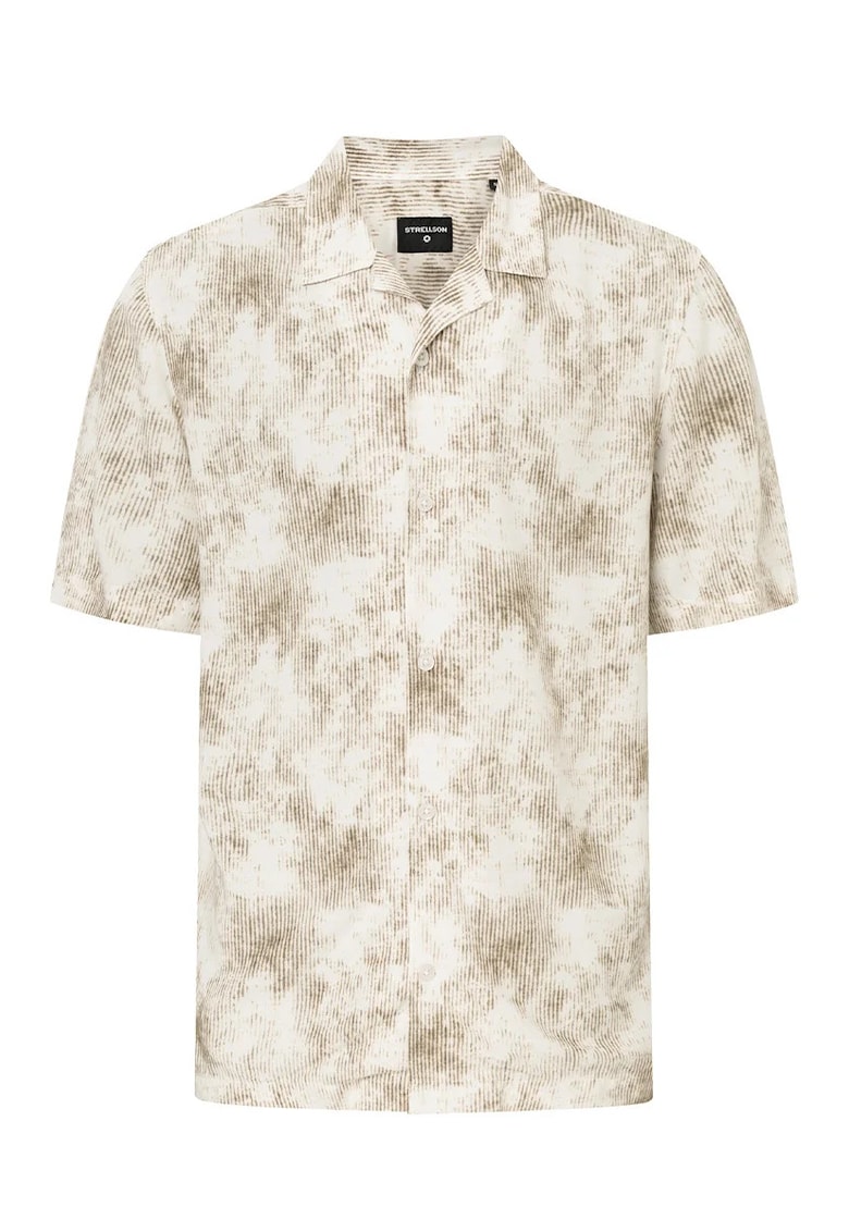 Cămașă supradimensionată cu mânecă scurtă și imprimeu în dungi