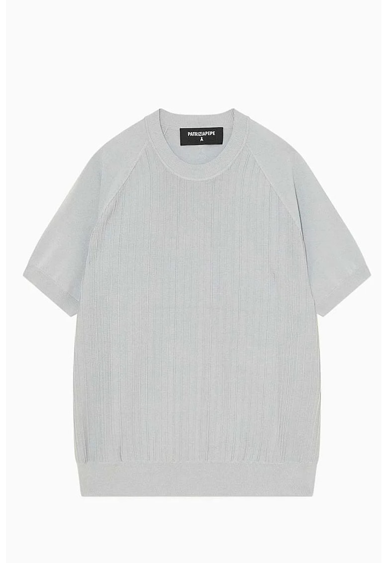 Tricou regular fit cu guler în rotund