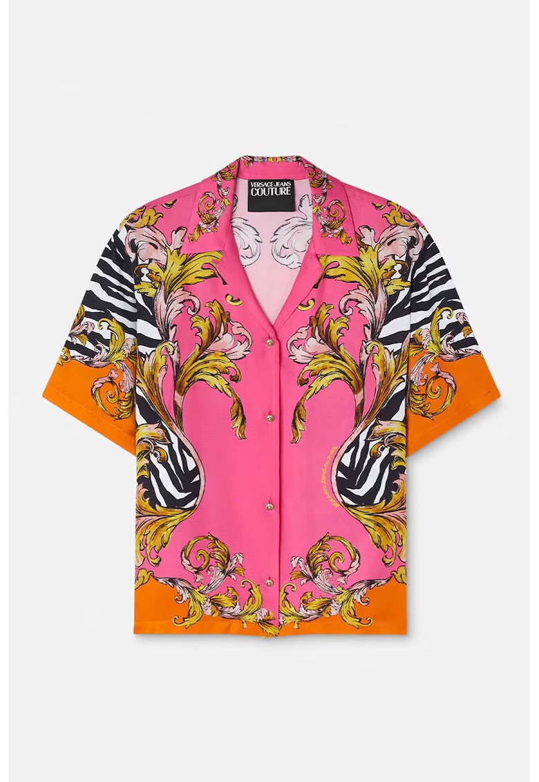 Cămașă cu mânecă scurtă și imprimeu baroc