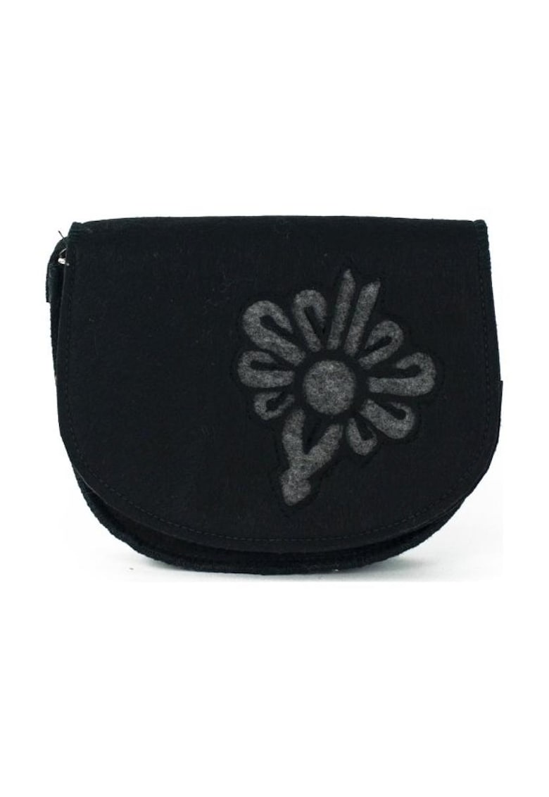 Geanta de umar  Mini Folk - neagra - dimensiune unica - cu inchidere magnetica - compartiment pentru telefon