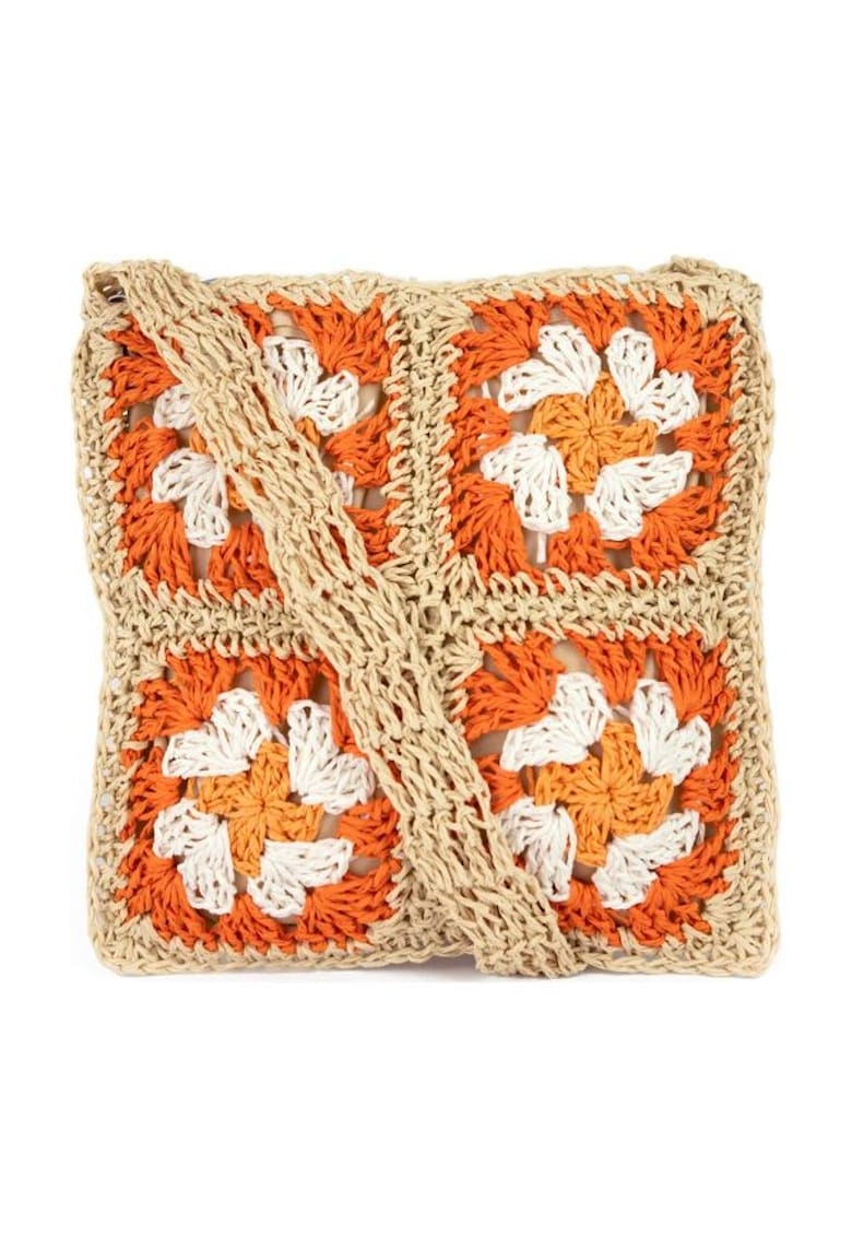 Geanta dama Oletta - bej - dimensiune unica - design plecionat Geanta dama Oletta - bej - dimensiune unica - design plecionat