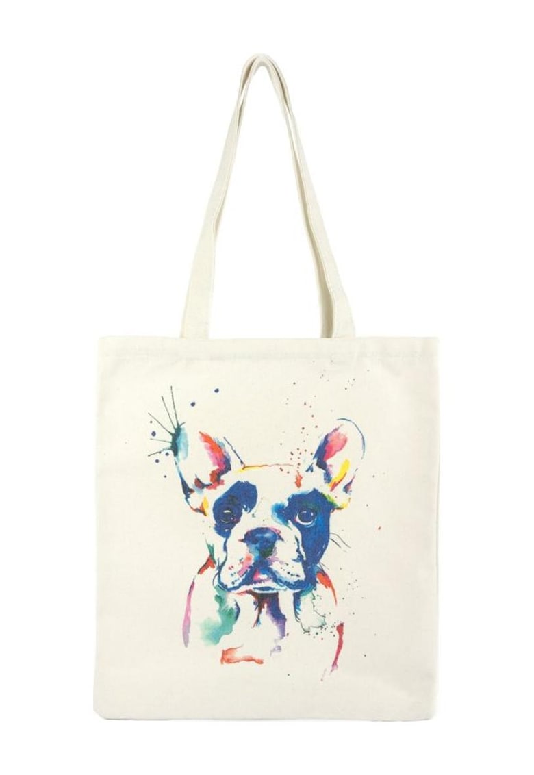 Geanta tote din panza cu imprimeu