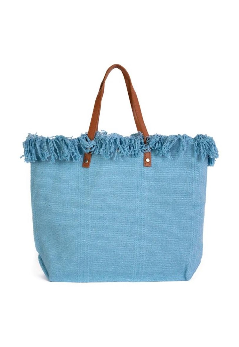 Geanta tote din panza - decorata cu franjuri Dallas