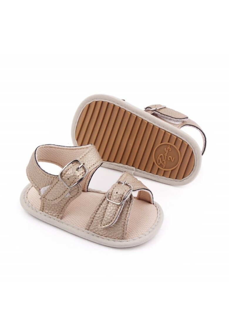 Sandale Model AL 11093 cu catarama - Piele ecologica - Fete - Auriu - 3-6 luni