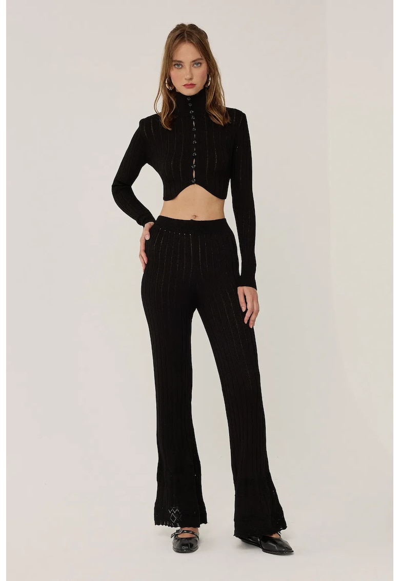 Compleu damam doua piese - tricot - negru