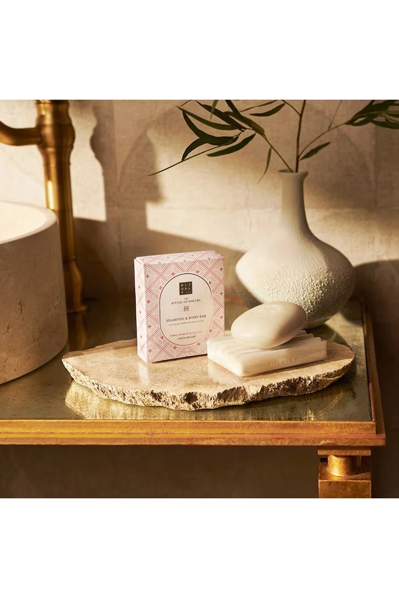 Sampon Solid & Sapun Corp 2 in 1 cu Floare de Cires si Lapte de Orez ...