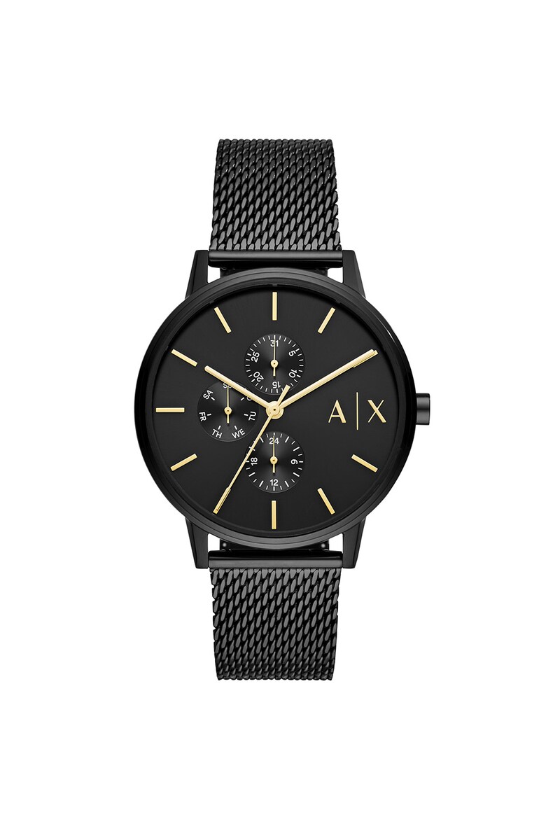 Ceas rotund cu bratara metalica cu model plasa ARMANI EXCHANGE (AX2716 ...