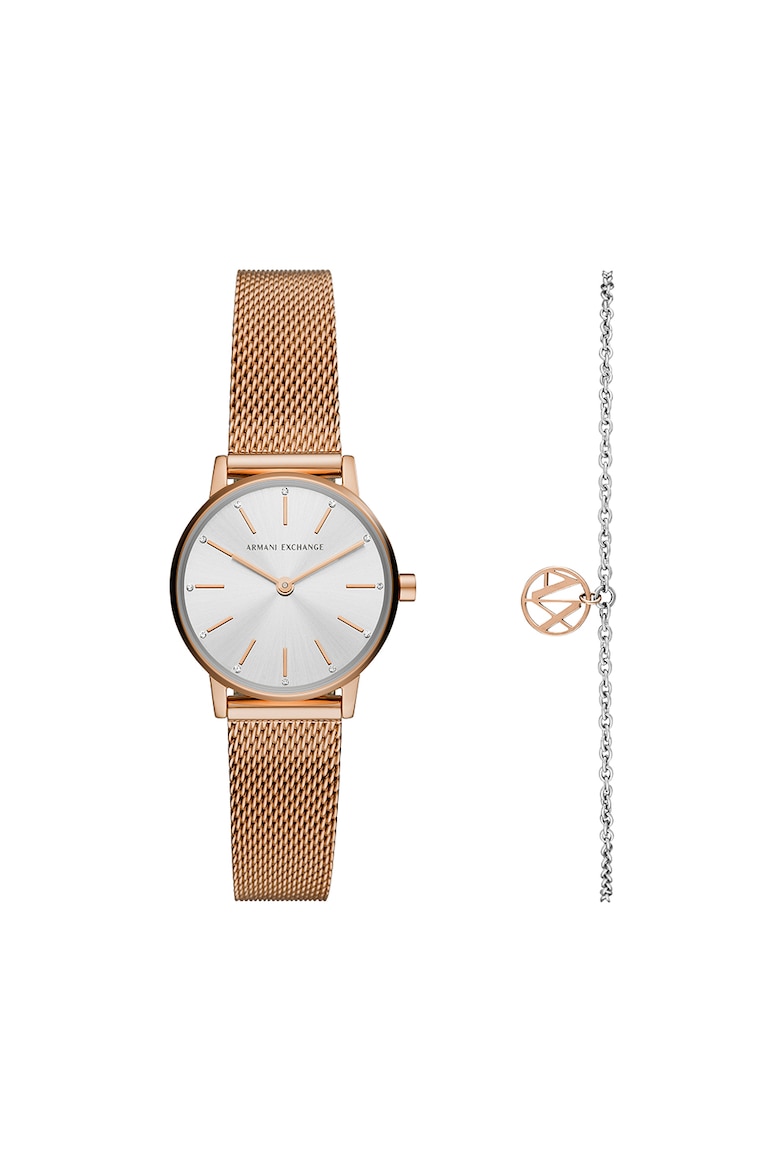 Часовник с мрежеста верижка и гривна - ARMANI EXCHANGE (AX7121)