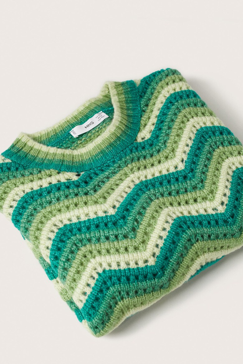 Pulover cu model colorblock din tricot gros Gretel Mango (27011157-43 ...