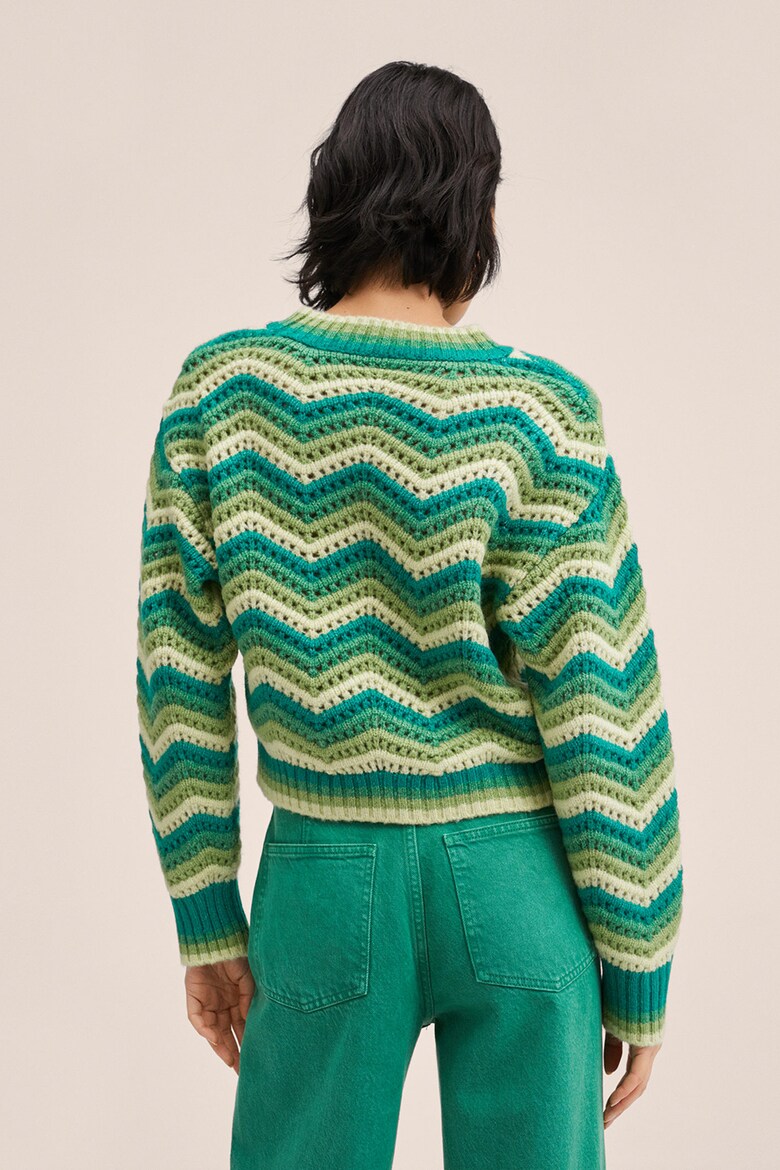 Pulover cu model colorblock din tricot gros Gretel Mango (27011157-43 ...