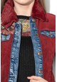 DESIGUAL Jacheta cu maneci tricotate si guler de blana sintetica Yuma Femei