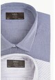 Marks & Spencer Set de camasi slim cu model in dungi si carouri- 2 piese Barbati