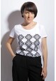 ALISIA ENCO Тениска Covoras от органичен памук с етно щампа Жени