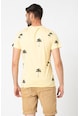 BLEND Памучна тениска с тропическа шарка Мъже