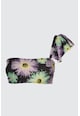 Trendyol Egyvállas fürdőruhafelső virágmintával női