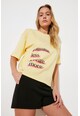 Trendyol Тениска от органичен памук с паднали ръкави Жени