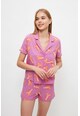 Trendyol Пижама с шарки и заострени ревери Жени