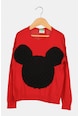 United Colors of Benetton Фино плетен пуловер с десен Mickey Mouse Момичета