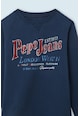 Pepe Jeans London Bluza sport cu decolteu la baza gatului si imprimeu logo Arthur Baieti