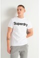 SUPERDRY Tricou din jerseu cu decolteu la baza gatului si logo supradimesionat Barbati
