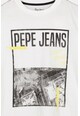 Pepe Jeans London Tricou de bumbac cu imprimeu grafic si logo Baieti