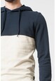 Tom Tailor Húzózsinóros kapucnis pulóver texturált szegéllyel férfi