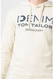 Tom Tailor Kapucnis pulóver kontrasztos logómintával férfi