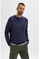 Selected Homme Texturált organikuspamut pulóver férfi