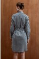 OVS Карирана рокля тип риза с колан Жени