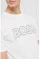 BOSS Тениска с овално деколте и уголемено лого Мъже