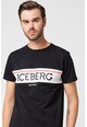 Iceberg Плажна тениска с контрастно лого Мъже