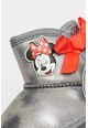 Walt Disney Cizme scurte fara inchidere, de piele ecologica cu aspect metalizat Fete