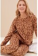 Marks & Spencer Pijama cu pantaloni lungi si decolteu la baza gatului Femei