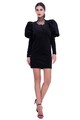 BADEN 11 Rochie mini de catifea cu maneci bufante Femei