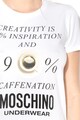 Moschino Tricou de casa cu imprimeu text Femei